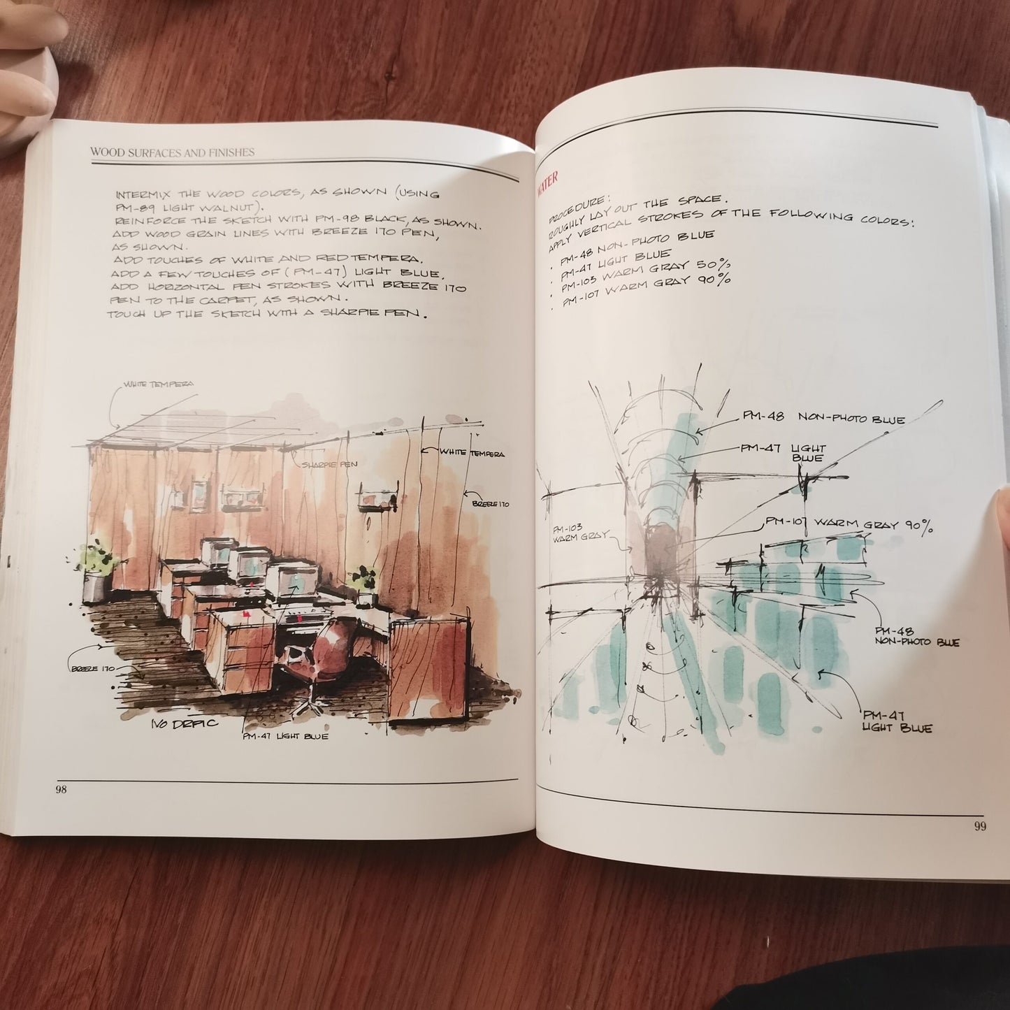 Sketching and Rendering Interior Spaces book Inside داخل كتاب رسم وتصوير المساحات الداخلية