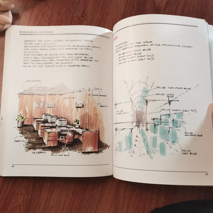 Sketching and Rendering Interior Spaces book Inside داخل كتاب رسم وتصوير المساحات الداخلية